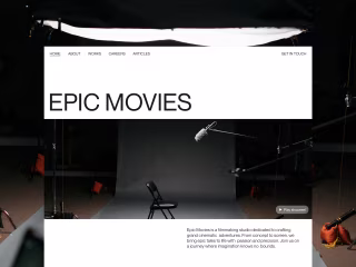 Epic movies website design