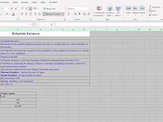 Schedule Variance