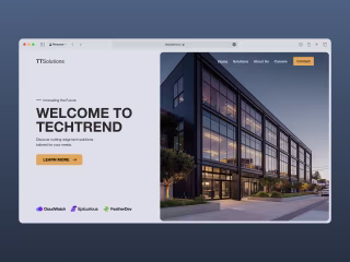 Hero Design – TechTrend Solutions (Desktop + Mobile)
