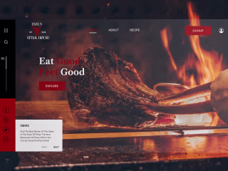 Earl's Steak House Landing Page :: Behance