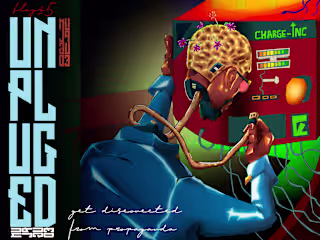 ''Unplugged'' custom illustration