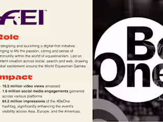 #BeOne Digital Campaign for World Equestrian Games