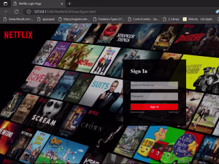 Netflix Clone (HTML, CSS, and JavaScript)
