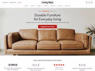 UI/UX Redesign of Living Nest | An E-commerce Platform