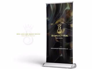 🧬 Borostyán Medhotel logo & brand design.
