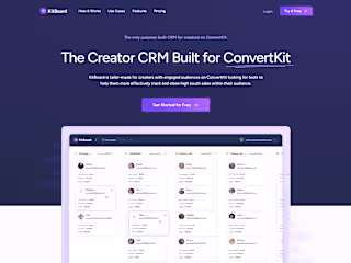 KitBoard: A Custom-Built CRM SaaS for ConvertKit Creators