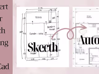 I will convert your sketch drawing yo autocad