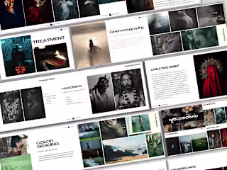 Aesthetic music video concept pitch deck 