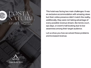 Case Study: Hotel Marketing, Content Creation and KPI.