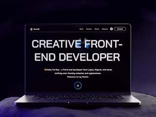 Maxwell - Front End Developer Portfolio