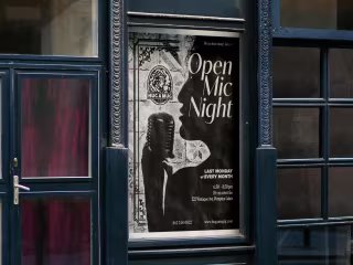 Poster Design for Coffee Shop - Open Mic Night