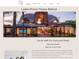 Website for a yoga company in Bali