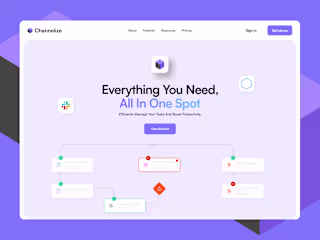 Channelize Website UI / UX design