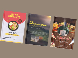 Designing a flyer for clients.