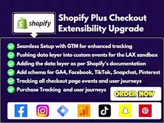 Shopify plus checkout extensibility upgrade enable datalayer GTM