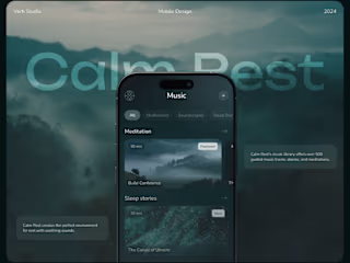 Calm&Rest: UI/UX Design. Mobile Design.