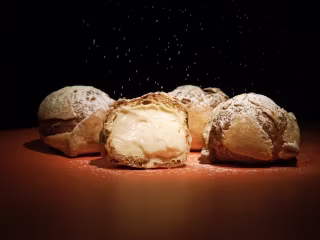 Japanese Cream Puff Dessert Photography