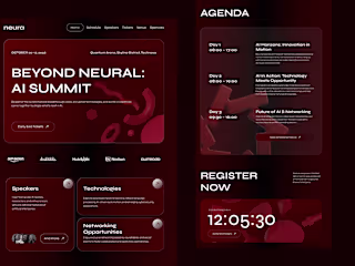 AI Webinar Event Landing Page Concept