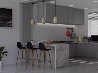 Modern Minimalist Kitchen with Elegant Finishes