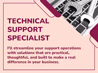 Technical Support Specialist: Seamless and Reliable