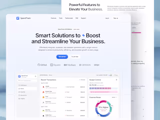 SpendTrack - Finance Landing Page Design | Landing Page