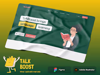 Talk Boost Landing Page Design