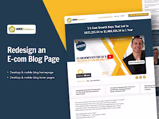 ARM5 Formula co. E-Com Blog Page Redesign