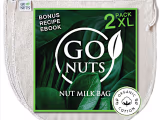 Nut Milk Bag by Go Nuts – 2 Pack | 100% Organic Cotton Cheesecl…