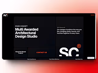 Framer template: Stark Concept Architectural Design Studio