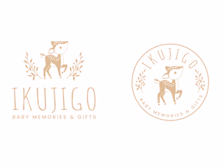 Boho hand drawn baby brand logo
