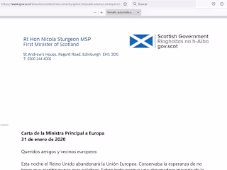 Translation of Scotland First Minister's letter to EU Citizens