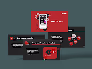 Presentation design for Drumify