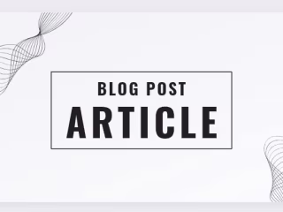 Blog Post Article 