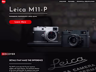 Landing page for Leica M11 - P 