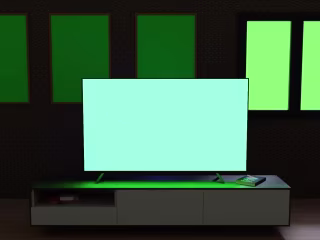 3D scene - TV transition