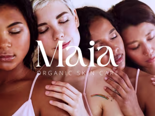 Maia Premium Skincare Logo, Social media Design, Brand Strategy.