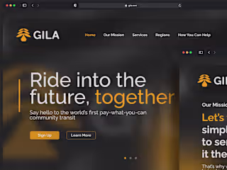 UI Design for a Rideshare Website