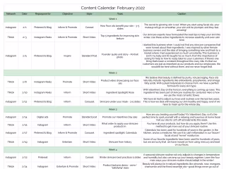 Content Calendar