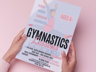 Poster design for Gymnastics lessons courses. | Behance