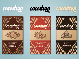 CocoDrop Chocolate Package Design