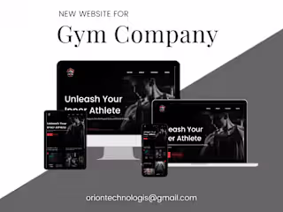 New website design for a gym company