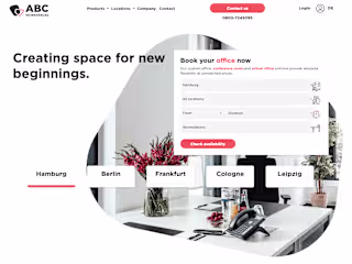 ABC Workspaces - Custom Bookingsystem