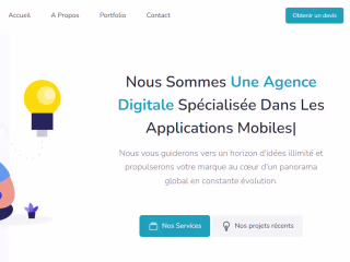 Landing page for BinaryBloom Agency