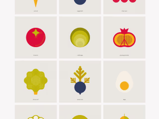Fruits & Vegetables Illustrations