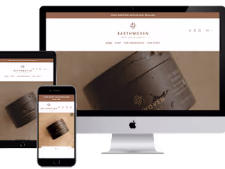 Earthwoven Cosmetics, E-commerce store