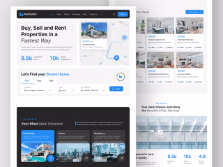 Real Estate Website | Landing Page | Web | UIUX | Figma on Beha…