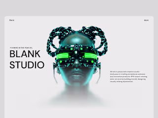 Blank Studio Minimal Design Landing Page