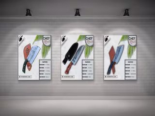 CHEF KNIFE POSTER DESIGN on Behance