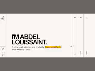 Abdel Louissaint, a fashion enthusiast Portfolio Website