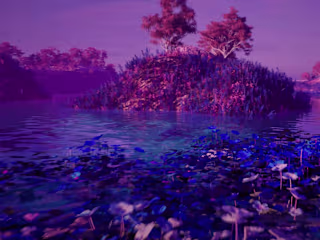 VR  360° Unreal meditation landscape